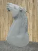 Product image 2 of the product “Head of a Horse made from Riverstone, looking up. 190cm Height. ”
